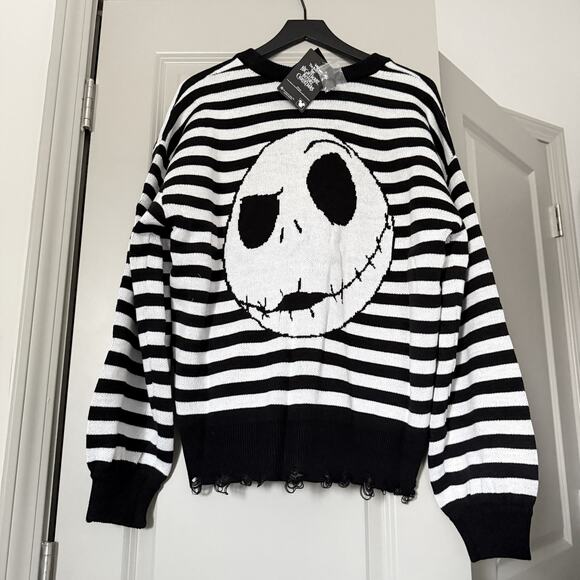 Her Universe Nightmare Before Christmas Patch Stripe Cardigan Zero Jack Sally - Picture 4 of 11